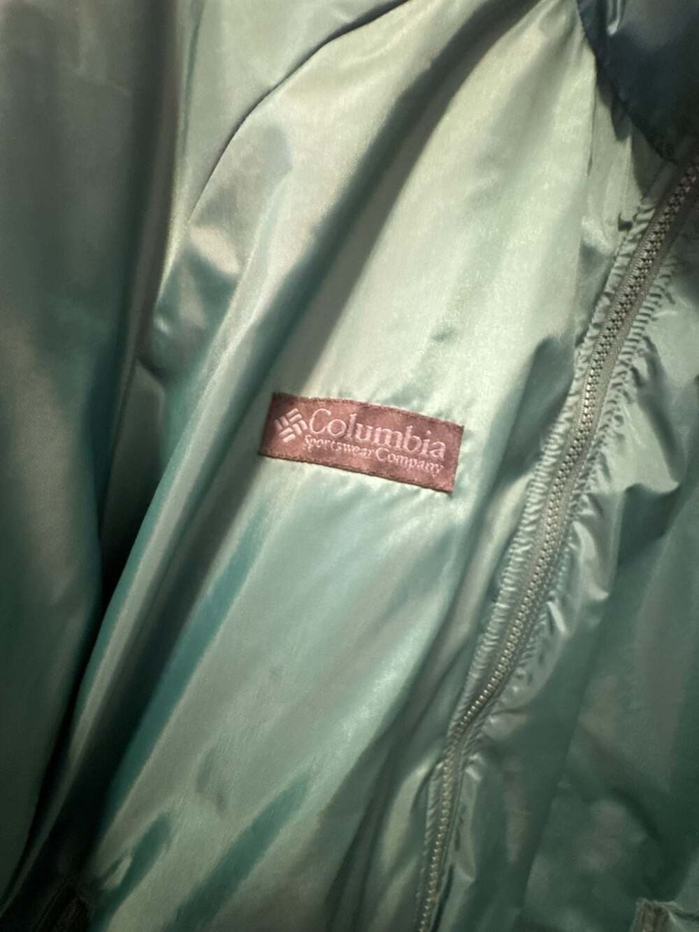 Columbia Sportswear Reversible Puffer Jacket Green Brown